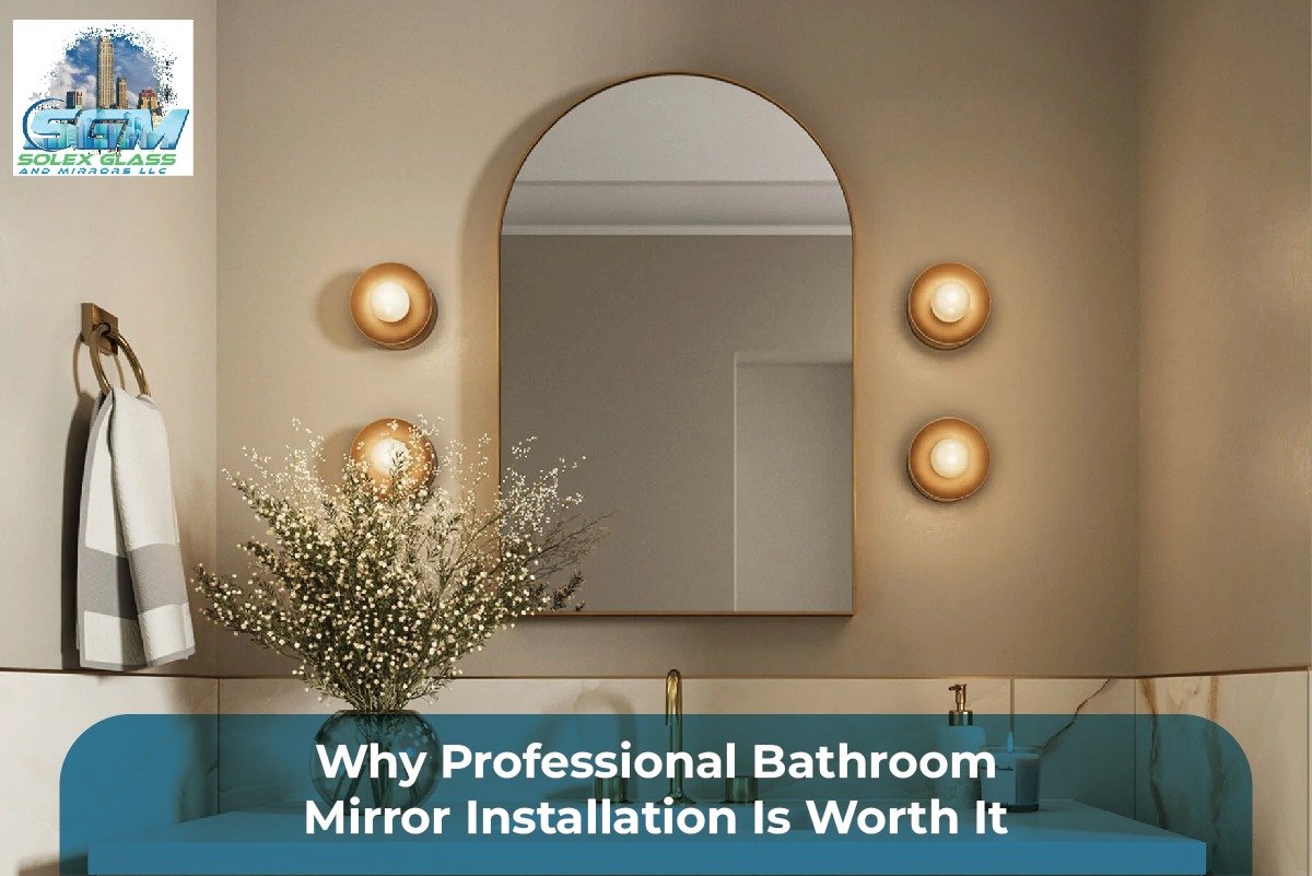 bathroom mirror installation